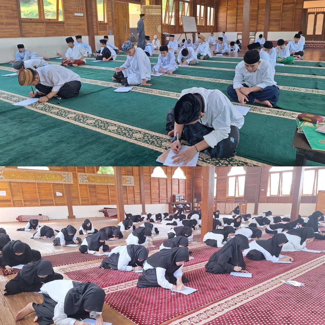 Pelaksanaan ujian pesantren untuk santri putra dan putri