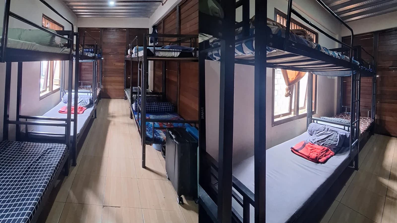 Kamar santri dengan ranjang bertingkat