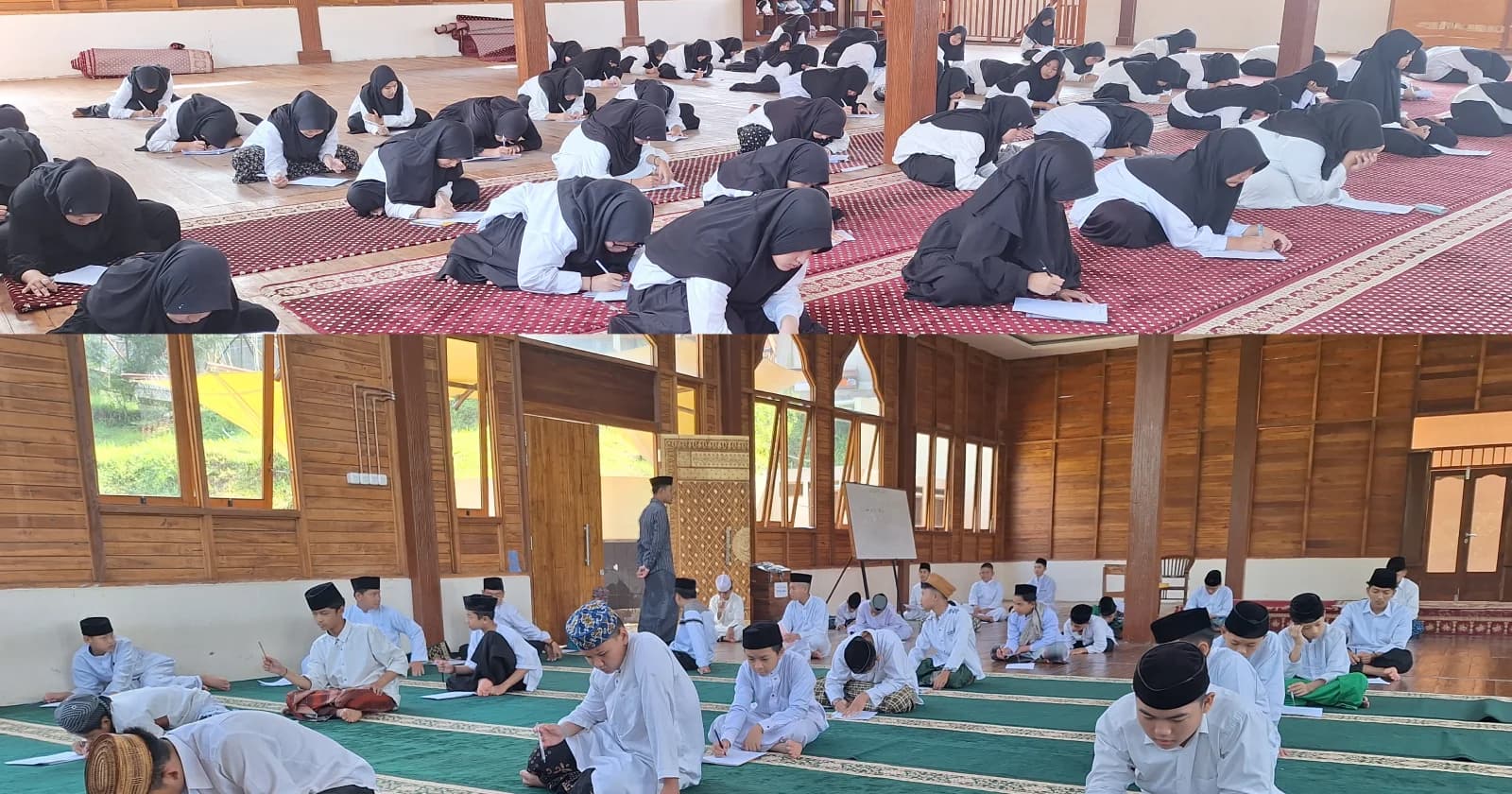 Suasana kegiatan santri di lingkungan Pondok Pesantren Al 'Ashr Al Madani