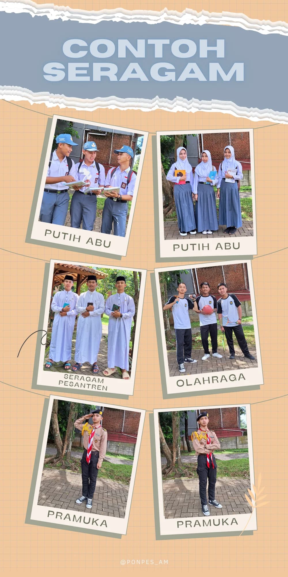 Contoh seragam santri SMA Takhassus
