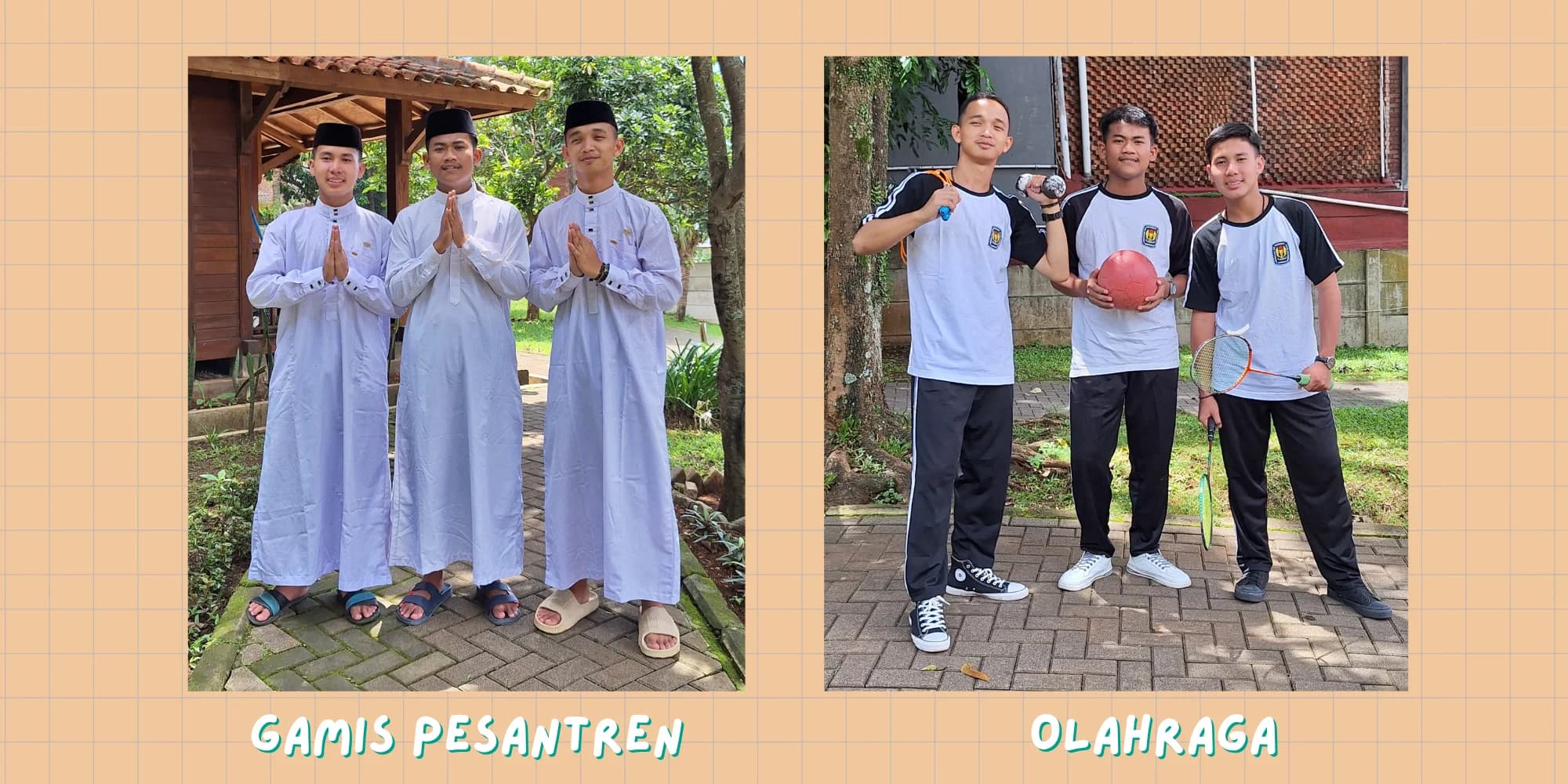 Contoh seragam pesantren santri SMA Takhassus